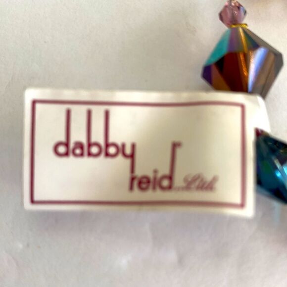 Dabby reid multi color chunky crystal gold color clasp extender length 8 inches - Picture 3 of 3